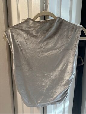 Abercrombie & Fitch Metallic Silver Sleeveless Tank